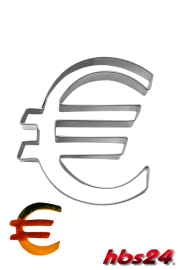 Euro Zeichen Motiv Ausstechform Edelstahl 7 cm - hbs24